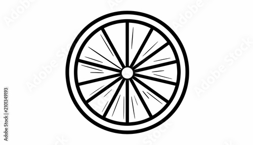 Canvastavla Detailed drawing of a wheel.