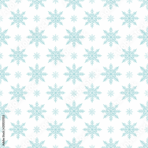 Winter Snowflake Pattern Seamless Background Design