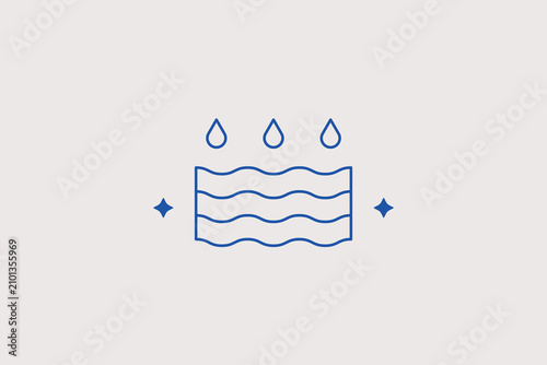 Foto Water infiltration in soil layers line icon for agriculture