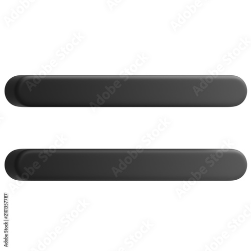 Foto 3D Equal Mathematical Sign Side View