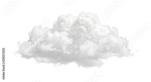Foto Fluffy white cumulus cloud isolated on a transparent background