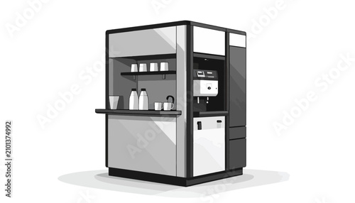 Принти на полотні Modern coffee vending machine isolated.