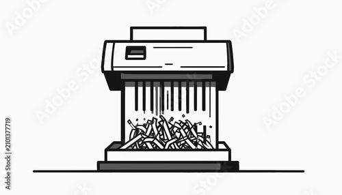 Quadro su tela Paper Shredder Machine Office Equipment.