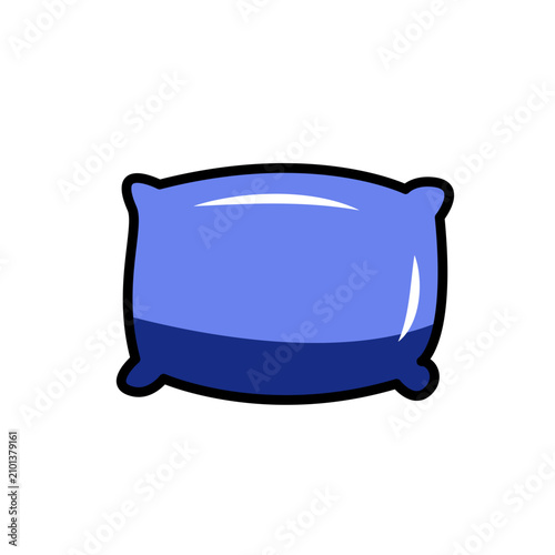 blue pillow icon vector
