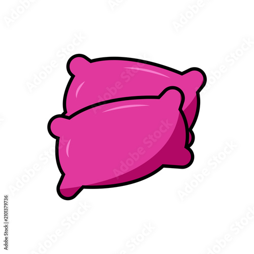 pillow in color icon