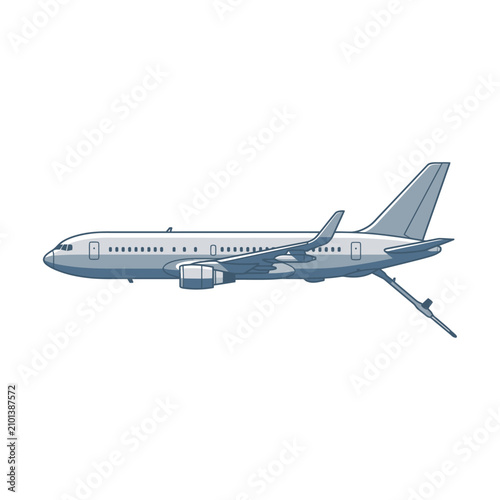 Airborne early warning aircraft soars through cloudy skies with radar