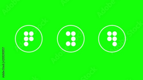 Abstract Moving Circles Animation on Green Screen Background