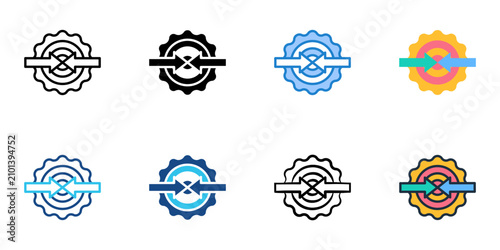 Bild auf Leinwand Dissonance icons set multiple style collection. Editable stroke