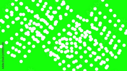 Multiple Moving Circles Animation on Green Screen 4K, Seamless Loop