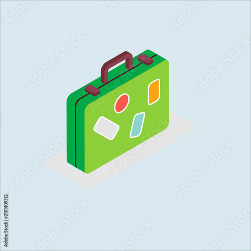 Green Travel Suitcase Luggage
