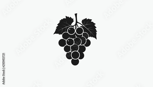 Konstfotografi Bunch of black grapes hanging.