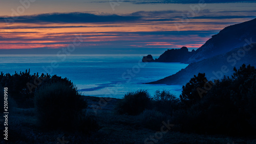 Tableau sur toile Finisterre Sunset in Galicia, Spain