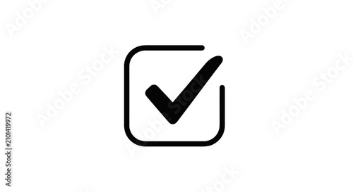 Quadro su tela A verified checkbox icon appears in a square box with a checkmark symbol