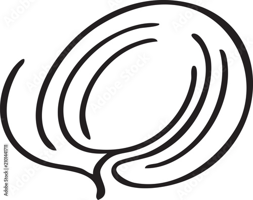 Abstract Swirl Circle Vector Symbol Illustration for Technology Communication Web Logo Design with Spiral Wave Shape and Modern Round Icon Concept