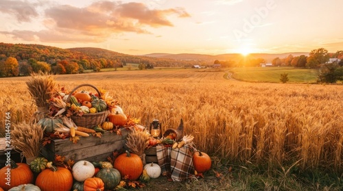 pumpkins on a field