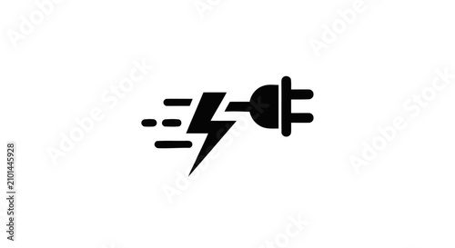 Photos Electric plug with lightning bolt symbol represents sudden power surge