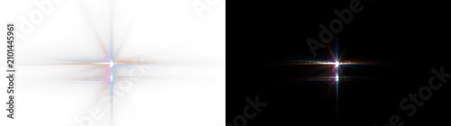 Foto Abstract lens flare light effect with vibrant prismatic rays