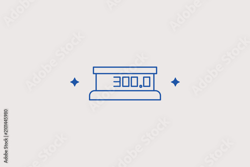 Canvastavla Taxi meter display line icon for transport company