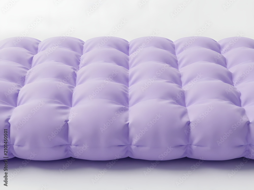 Obraz premium Soft pastel lavender quilted cushion texture background with modern puffy tufted geometric pattern