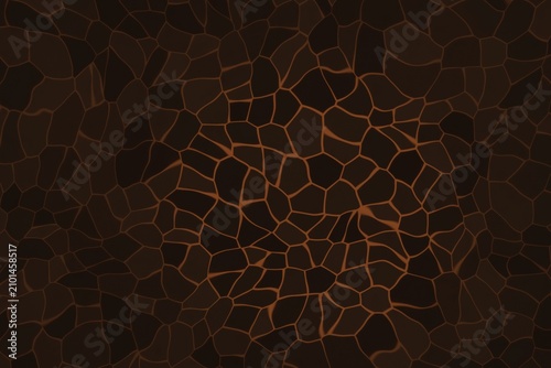 Konstfotografi Abstract dark brown pattern with organic shapes