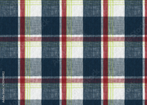 Navy and Red Plaid Textile Pattern Background