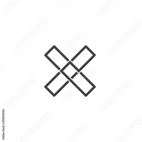 X letter logo icon
