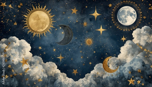 moon and stars
