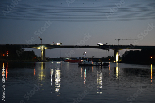 Nachtarbeit an der Rader Hochbrücke