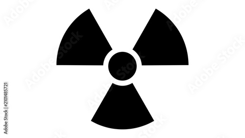 Cuadro en lienzo Radiation symbol warns of potential danger from hazardous radioactive materials