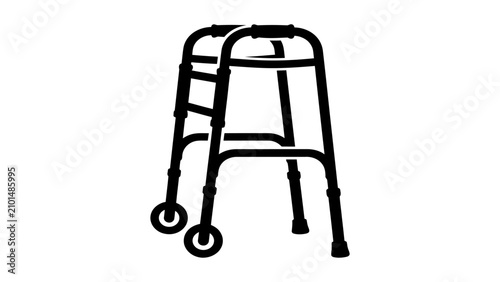 Walker device provides essential stability and balance for elderly people moving independently.