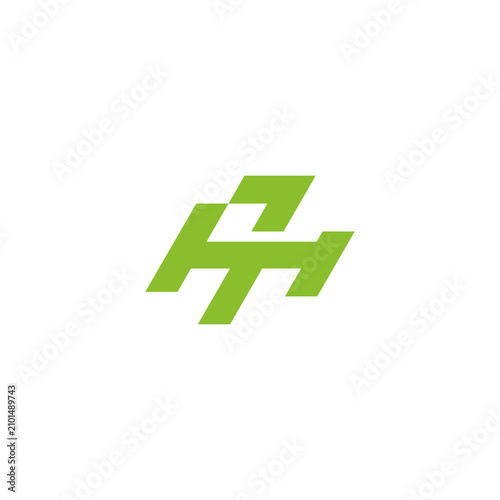 Modern H H Letter Monogram Logo Design Minimal Geometric Initial HH Brand Identity Vector