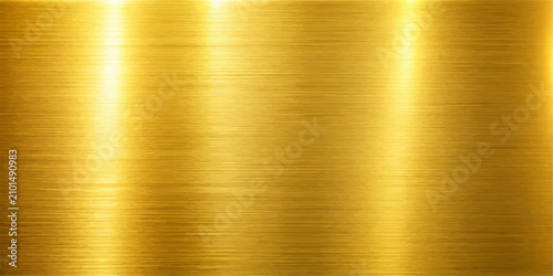 Foto Luxury Brushed Gold Metal Texture Background with Polished Metallic Steel Surfac