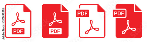 Pdf Format Icon. Pdf icon flat image Vector Illustration