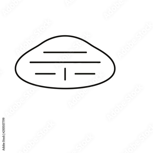 Abstract shape with lines