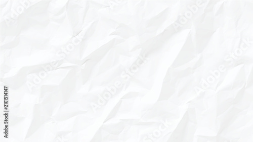Fotografie Crumpled white paper texture background with creases and folds abstract design e