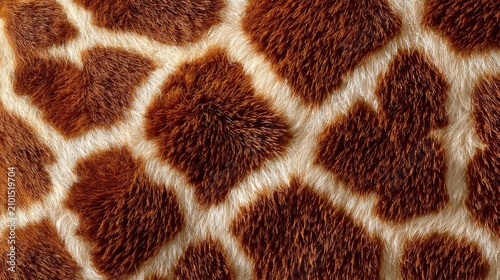 Natural Giraffe Hide Texture Closeup Exotic Safari Animal Fur Pattern Background