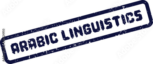 Photos Arabic Linguistics stamp signifies academic study of language principles and cul