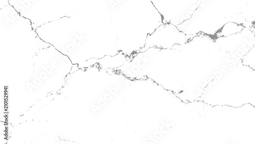 Gray marble texture with cracks and veins on white background natural stone pattern