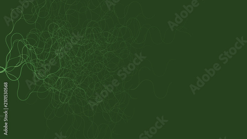 Abstract tangled flowing line network creating an organic motion background with chaotic continuous curves for modern digital design