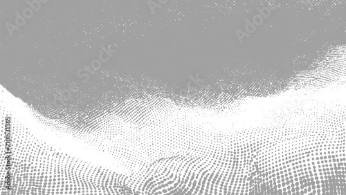 Cuadro en lienzo Halftone dots pattern gradient background with gray and white tones