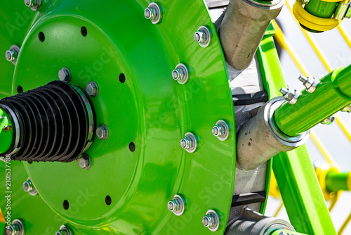 Bilde på lerret Agricultural rotary rake wheel hub mechanism for haymaking machinery