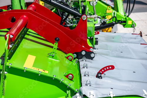 Canvas Print Agricultural disc mower frame mechanism for haymaking machinery