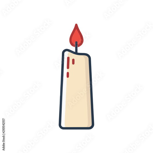 Burning candle icon