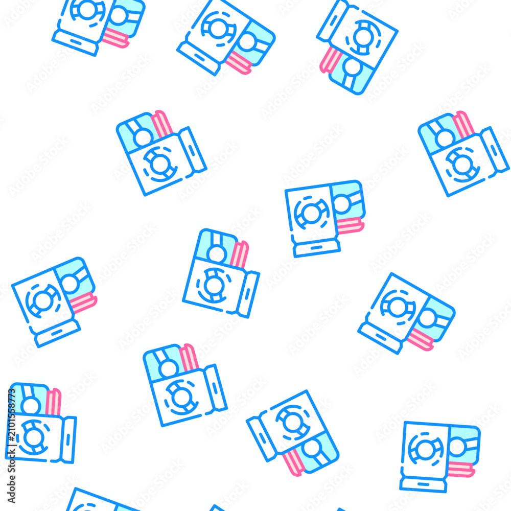 Fototapeta premium epsom bath salt vector seamless pattern epsom bath salt sign illustration