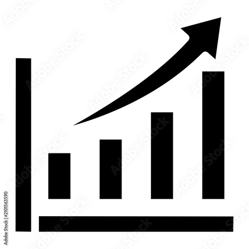 bar chart icon vector