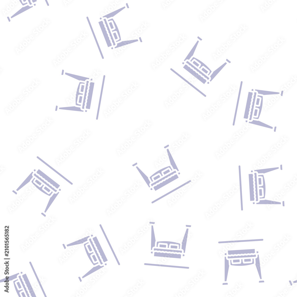 Obraz premium hanging bed furniture glyph vector seamless pattern. hanging bed furniture signthin illustration