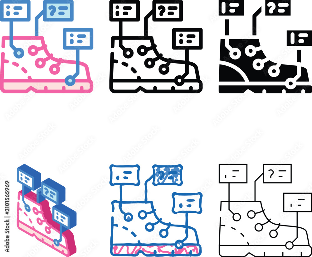 Fototapeta premium study of shoe production color icon vector. study of shoe production sign. isolated symbol concepts illustration