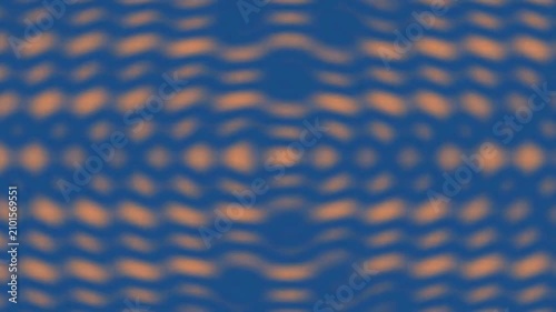 Abstract Textured Orange and Blue Pattern Looking Like Waves in Soft Focus