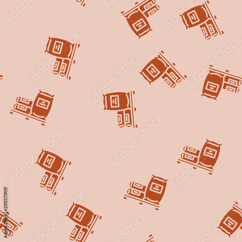 bag pallet cement glyph vector seamless pattern. bag pallet cement thin illustration
