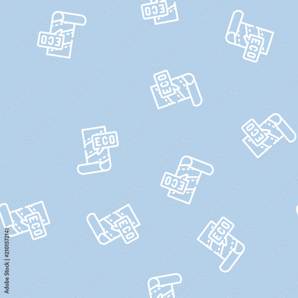 Obraz premium eco material for renovation line seamless pattern eco material for renovation thin line illustration